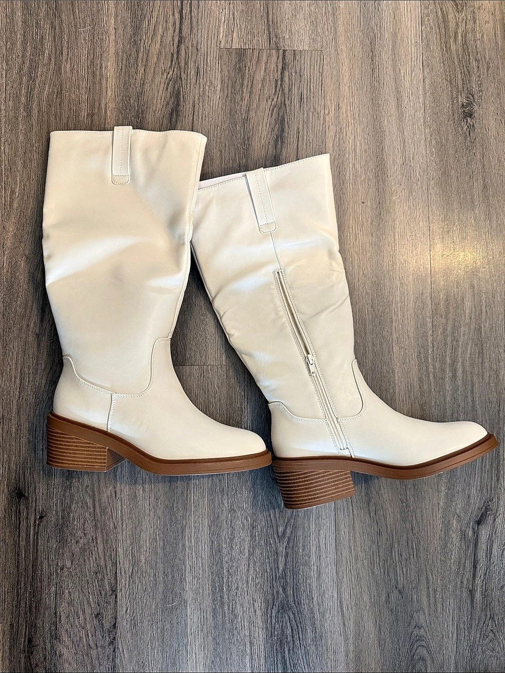 NWT knee high boots- off white